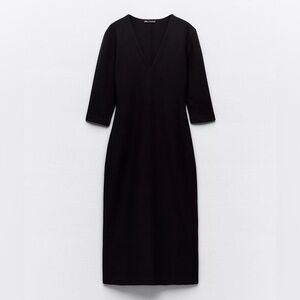 Zara Crepe Midi Dress
